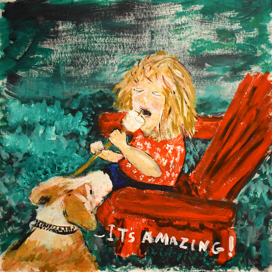 12in x 12in acrylic/cardboard ~ "It's Amazing"
