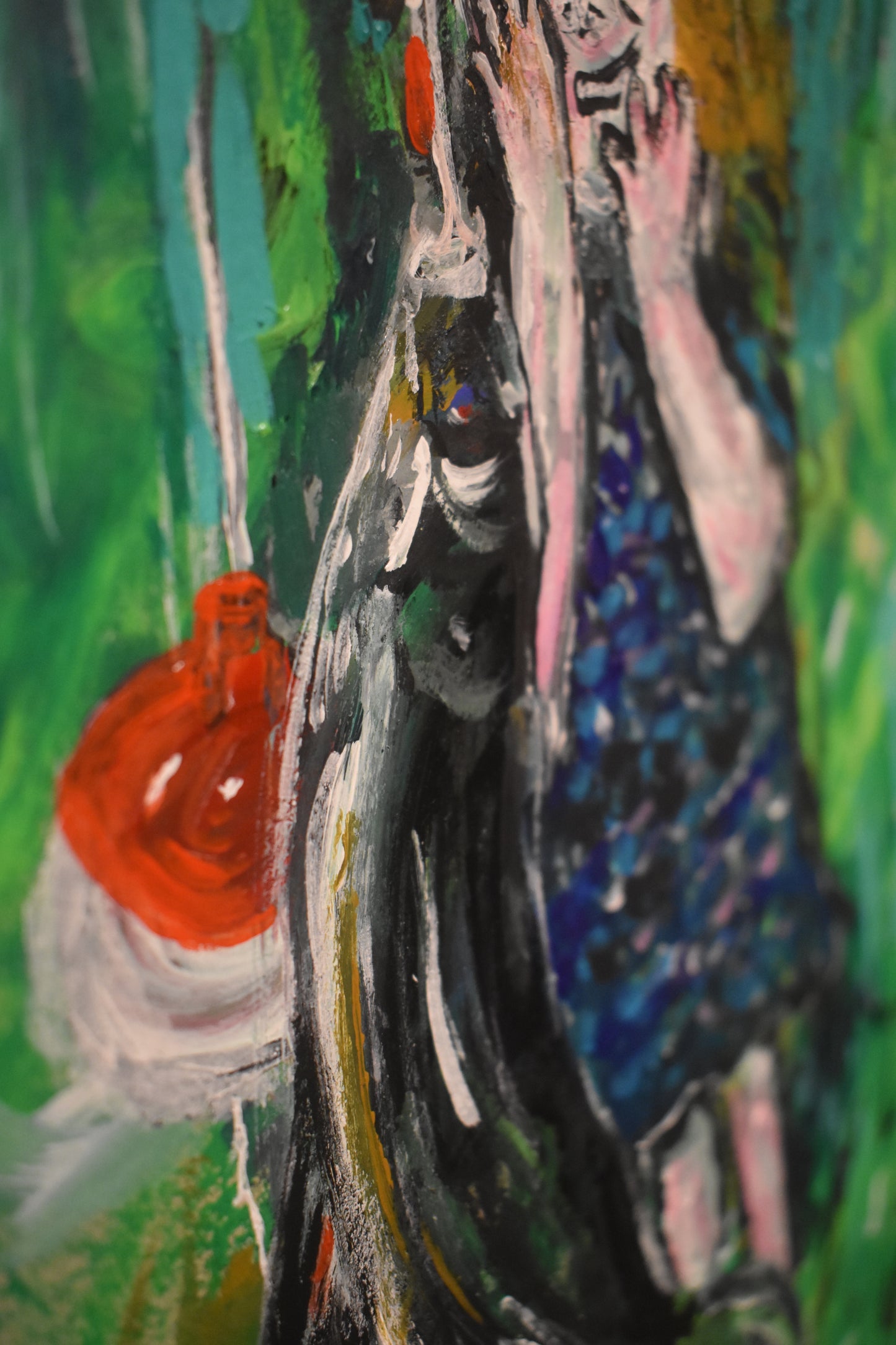 18in x 23.5in. acrylic/cardboard ~ "Catch A Fish"