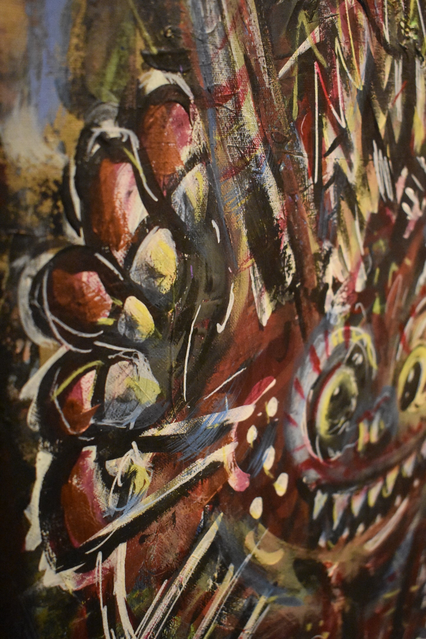 24in x 36in. acrylic/canvas ~ "What Do I Do With My Hands, Bunny"