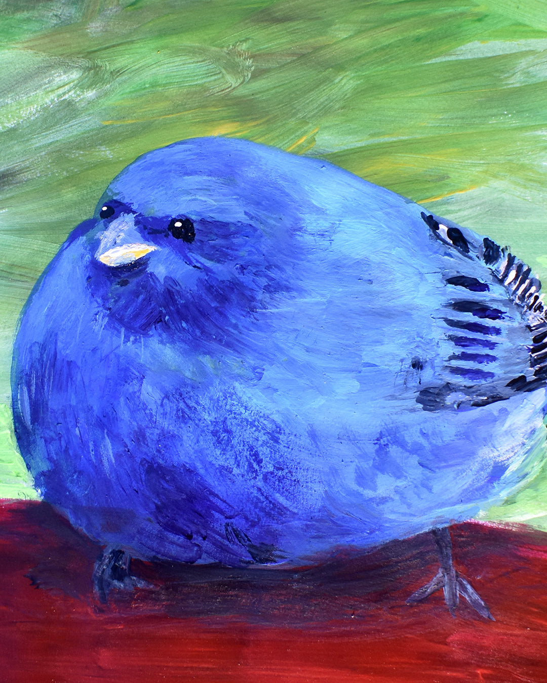 11x14in acrylic/paper ~ chunky bird