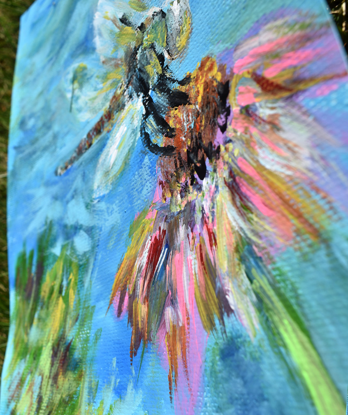 9x12in acrylic/paper ~ dragonfly