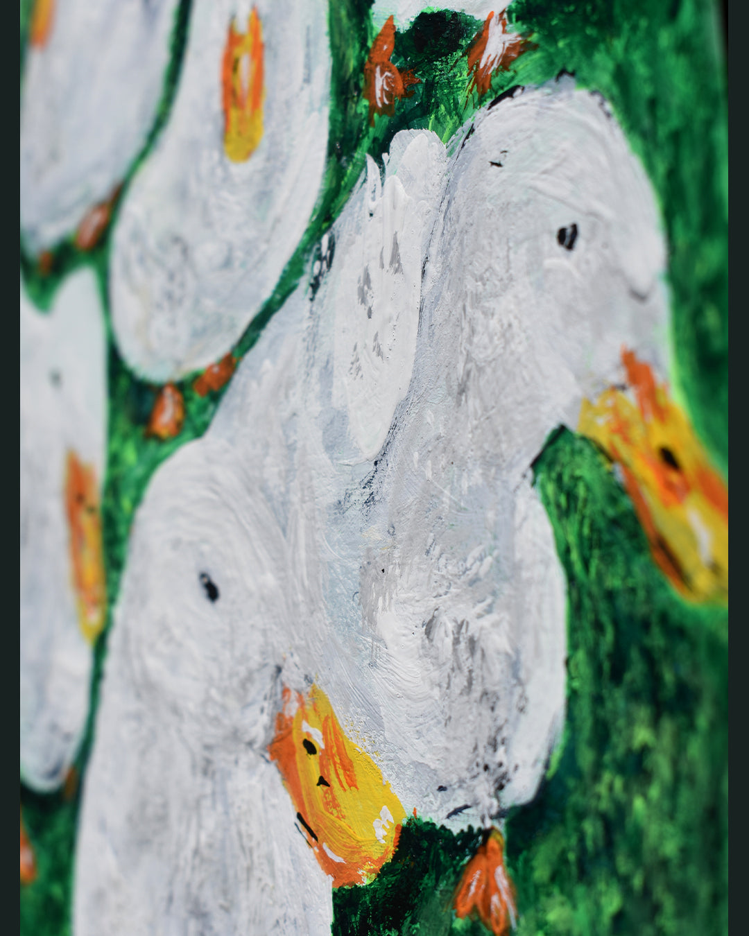 11x14in acrylic/paper ~ Ducks Two