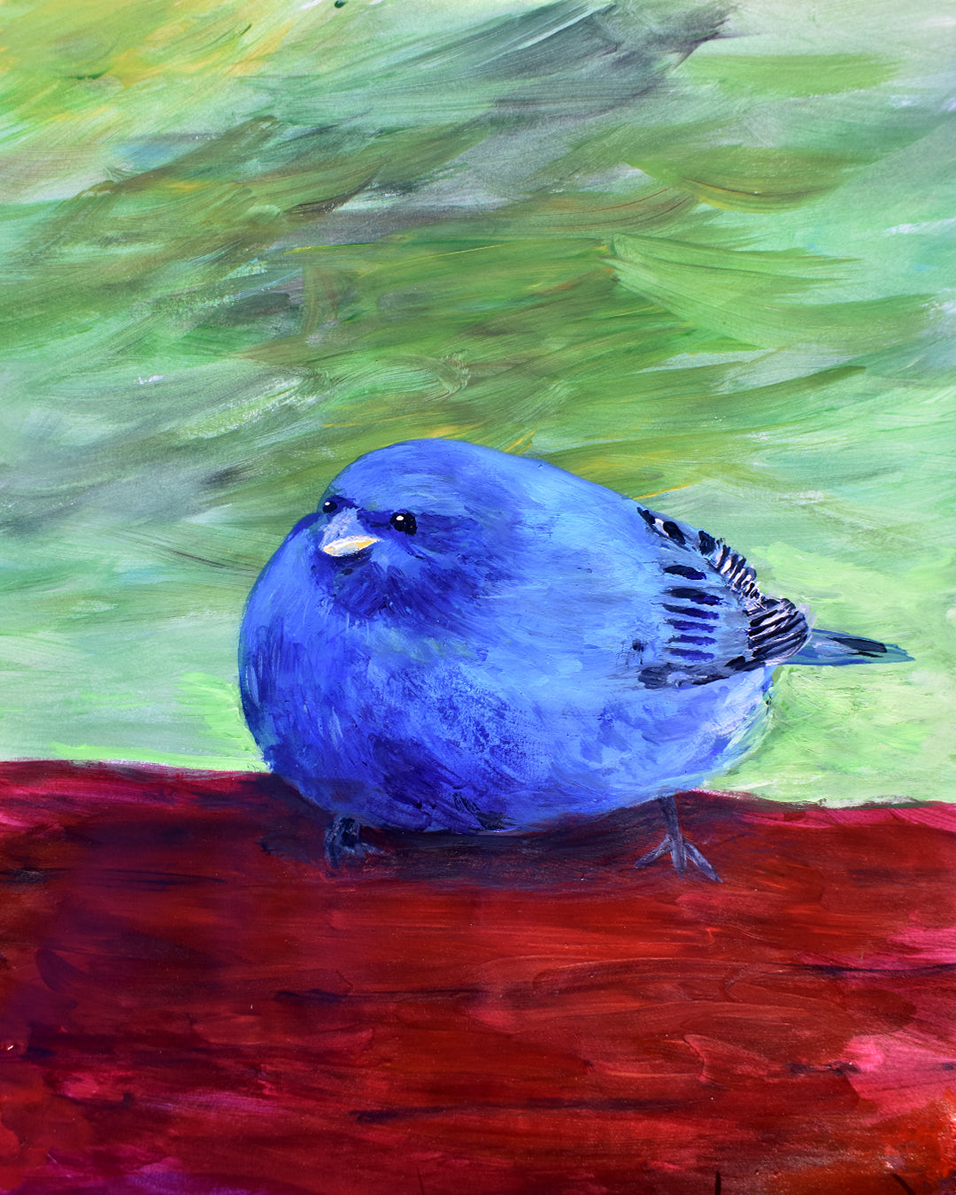 11x14in acrylic/paper ~ chunky bird
