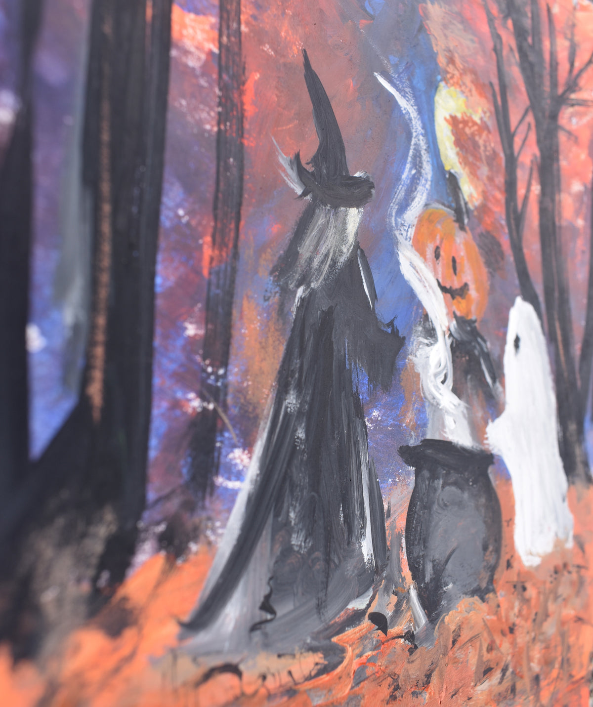 9x10.5in acrylic/paper ~ Halloween