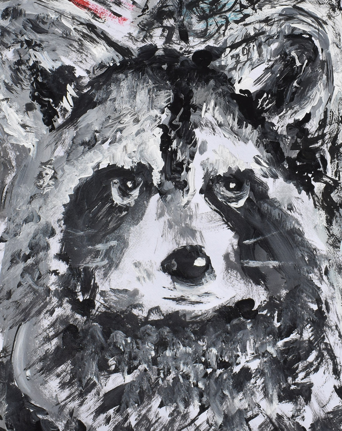 11x14in acrylic/paper ~ Trashccoon