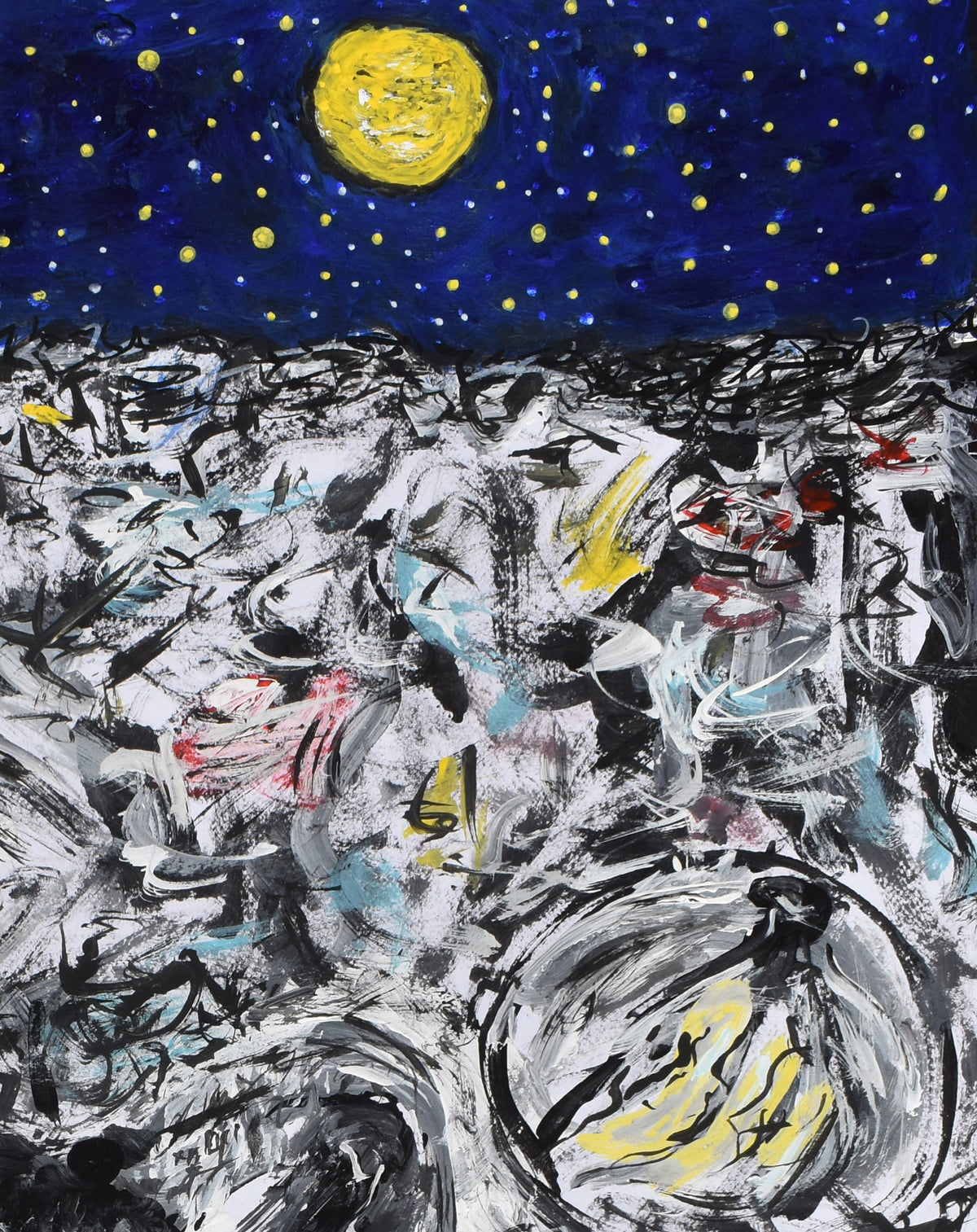 11x14in acrylic/paper ~ Trashccoon