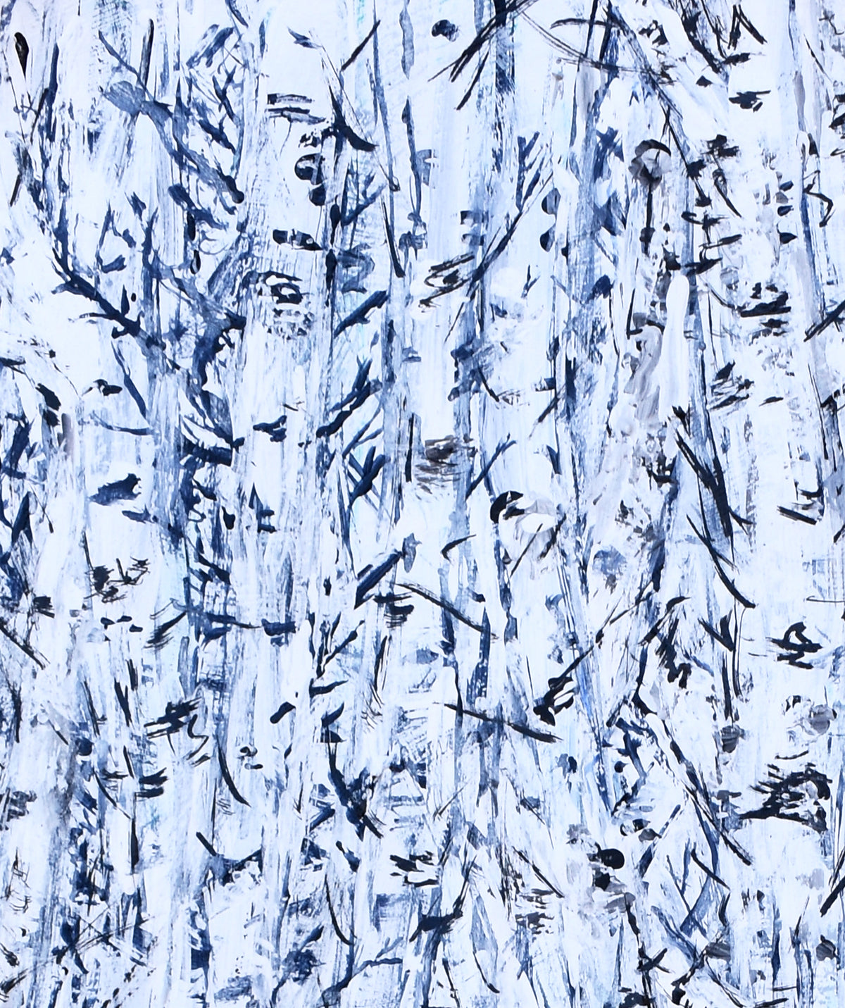 11x14in acrylic/paper ~ white trees